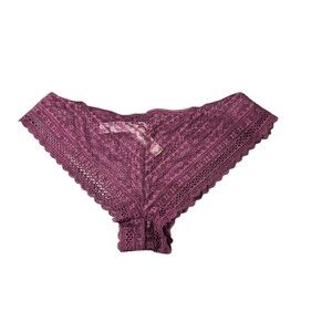 NWT Victorias Secret Cheekini Lace Purple Size L
